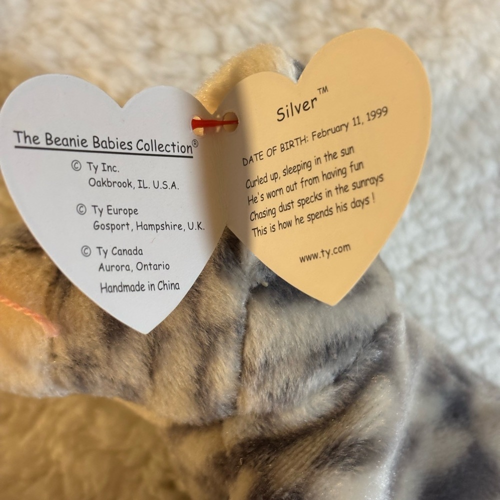 Ty Beanie Babies “Silver” Cat. Retired and collectible. Retired - Picture 8 of 8